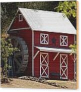 Red Star Barn Wood Print