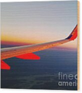 Red Winged Flight Wood Print