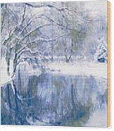Reflections Of Winter Wood Print