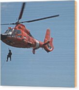 Rescue Helicopter 2 Wood Print