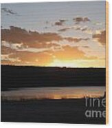 Ridgway Reservoir Sunset Wood Print