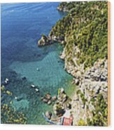 Rocky Amalfi Beach Wood Print