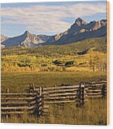 Rocky Mountain Ranch Wood Print