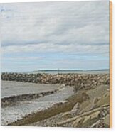 Rocky Shore Wood Print