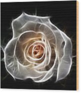 Rose Of Light Wood Print