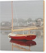 Ruby Red Catboat Wood Print