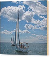 Sailing Wood Print