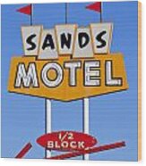 Sands Motel Wood Print