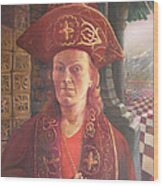 Self-portrait In A Kazakh Costume Wood Print