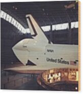 Shuttle Enterprise Ready To Fly To New Wood Print