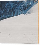 Skiing In Chamonix Wood Print