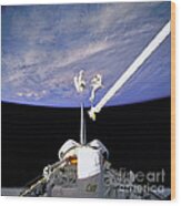 Space Shuttle Discovery Safer Tests Wood Print