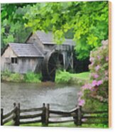 Spring At Mabry Mill Wood Print