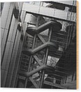 Stairs Fuji Building Wood Print