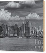 Storm Clouds Over New York City I Wood Print