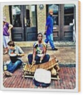 Street Music Wood Print