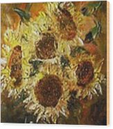 Sunflowers 2 Wood Print