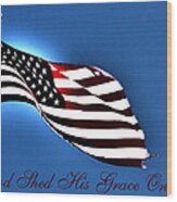 The American Flag Wood Print