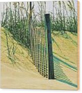 The Dune Fence Wood Print
