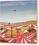 The Flying Circus Reno Air Races Wood Print