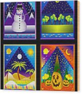 The Four Seasons Wood Print