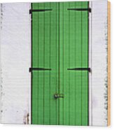 The Green Door Wood Print
