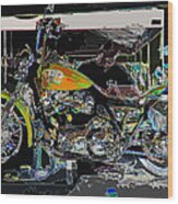 The Motorcycle Mechanic Wood Print
