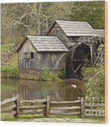 The Old Grist Mill Wood Print