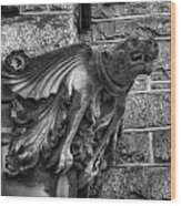 The Watchful Gargoyle Wood Print