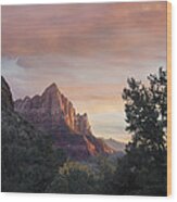 The Watchman Zion National Park Utah Wood Print