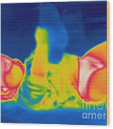 Thermogram Of A Baby Wood Print
