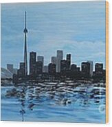 Toronto Cn Tower Wood Print