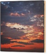 Tramonto A Roma Wood Print