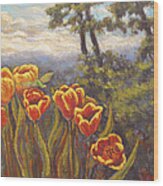 Tulip Vista Wood Print