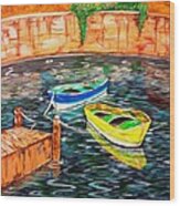 Two Boats Wood Print