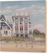 Two Different Houses On The Beach Wood Print
