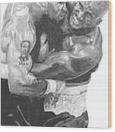 Tyson Vs Holyfield Wood Print