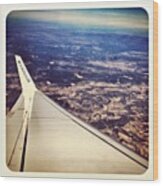 Up In The Air To Weeze, Germany Last Wood Print