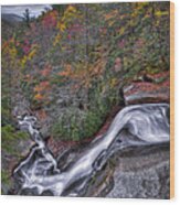 Upper Creek Falls Wood Print