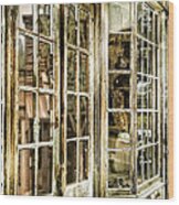 Vc Window Reflection Wood Print