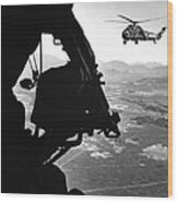 Vietnam War. Us Army Helicopter Wood Print