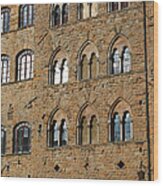 Volterra Wall Of Windows Wood Print