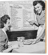 Waitress, 1944 Wood Print