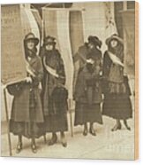 Washington Suffragettes Picketing In New York City Wood Print