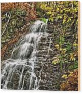 Waterfall Fall Wood Print