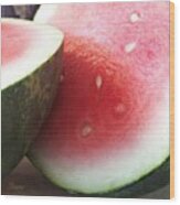 Watermelon Ii #watermelon #melon #fruit Wood Print