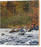 Waters Of Algonquin Wood Print