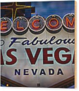 Welcome To Fabulous Las Vegas 2 Wood Print