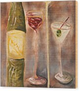 Wine Or Martini? Wood Print