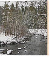 Winter On Bear Creek Wood Print